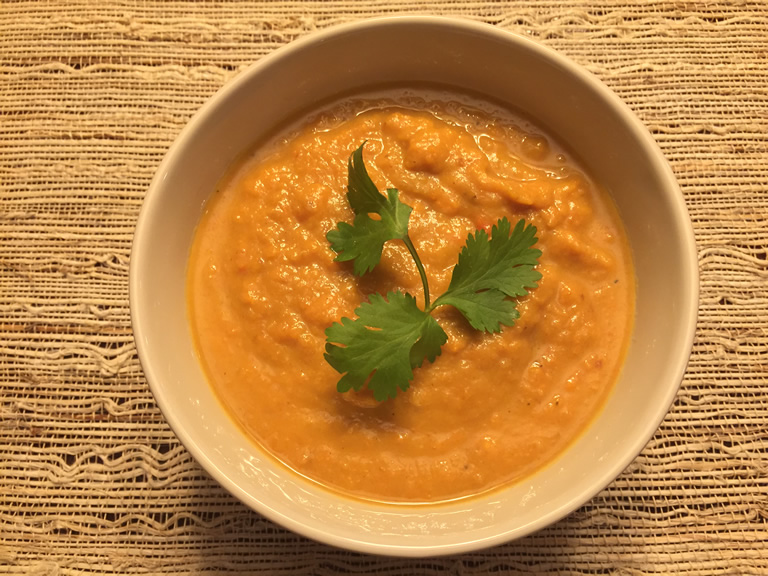 Roasted Sweet Potato, Parsnip, and Carrot Soup