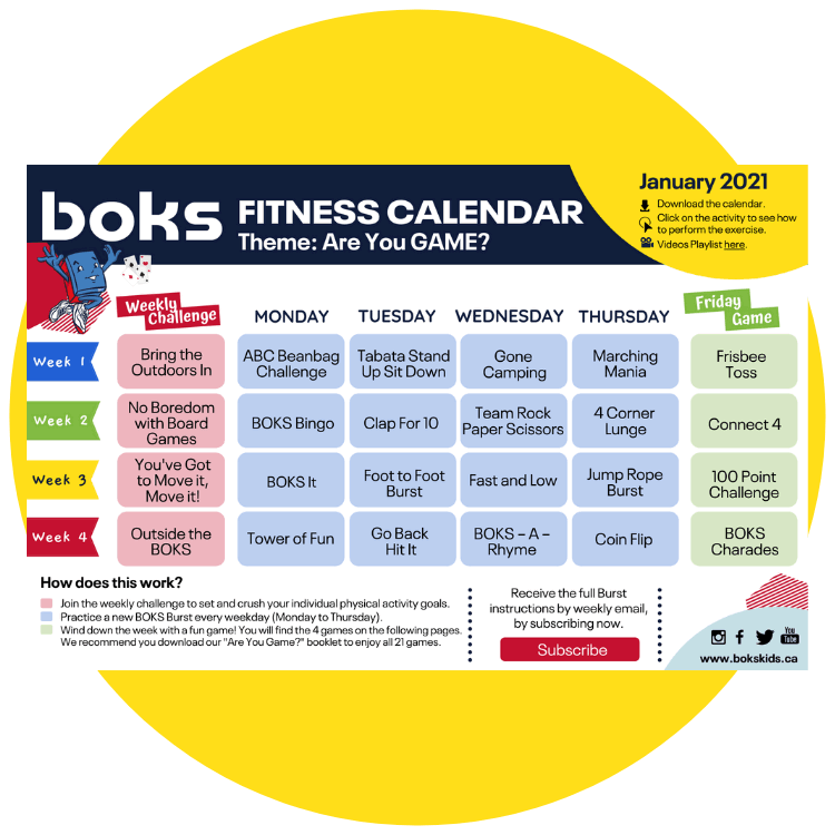 Monthly Fitness Calendars