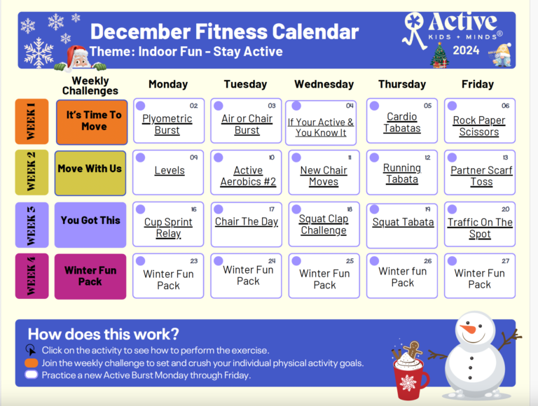 December Holiday Fun Calendar